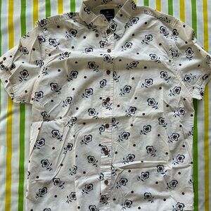 Ben Sherman Floral Print Cream Shirt size M